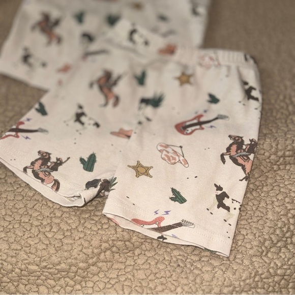 COZY CUB Snug Fit Bamboo Pajamas In Western Ranch Theme, Cowboy, Baby 18-24m​ - Picture 4 of 7